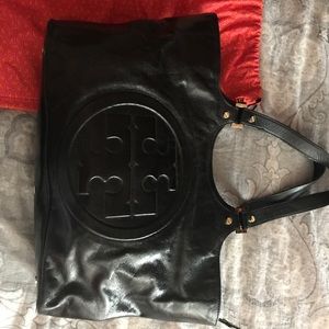 Tory Burch Black leather shoulder bag